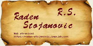 Raden Stojanović vizit kartica